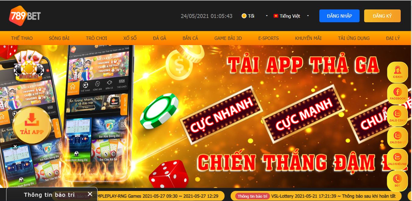 Đặt cược tiện lợi và không giới hạn qua app giải trí 789bet 