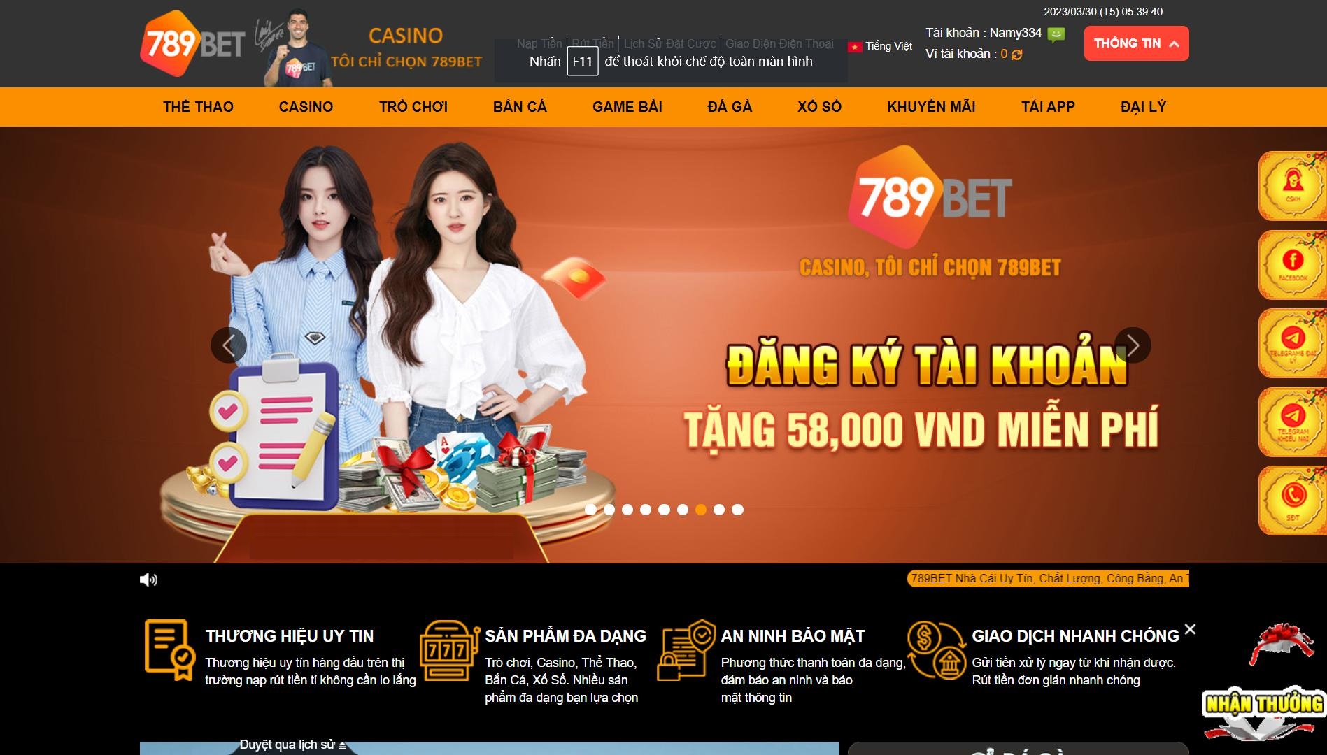 Đăng ký tài khoản cược mới tại 789bet đơn giản